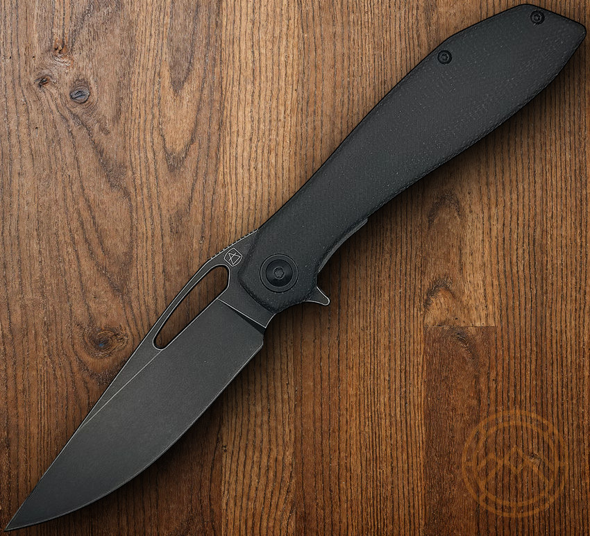 Luft Concepts BXTR Folding Knife 3.25″ D2 Tool Steel Blade Black Micarta Handle
