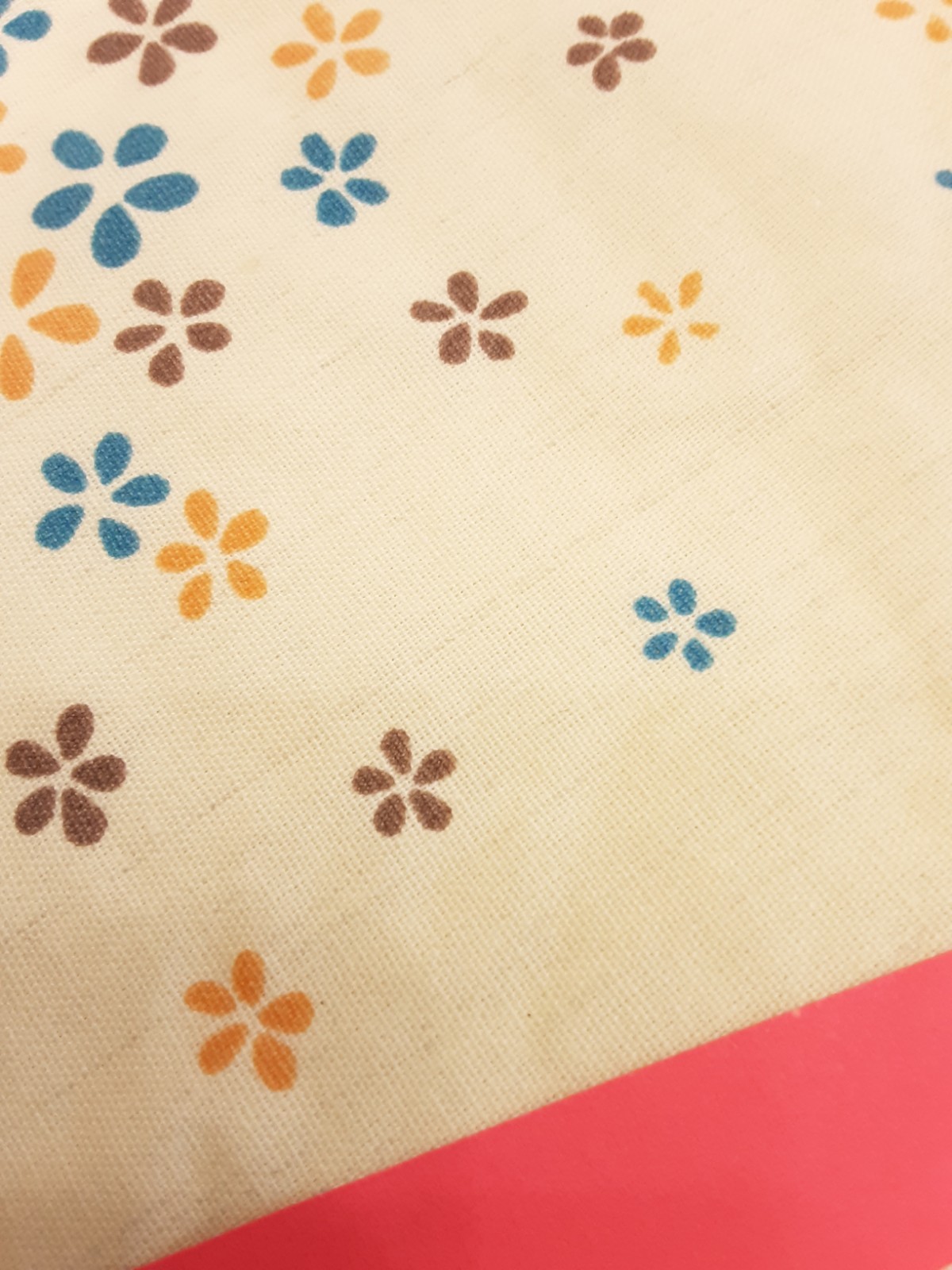 Feedsack Floursack Open Fabric Yellow Multicolor Floral
