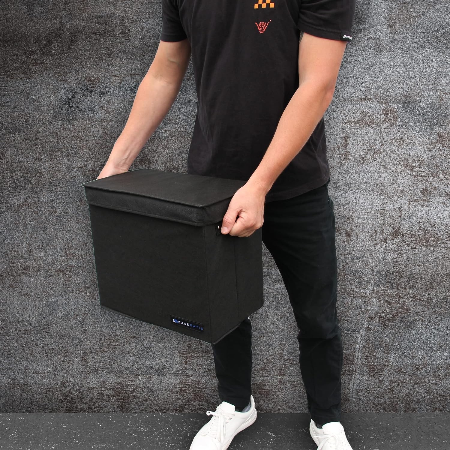 Graded Comic Book Storage Case Fits 28 CGC Slabs Portable Fabric Bin Box Black
