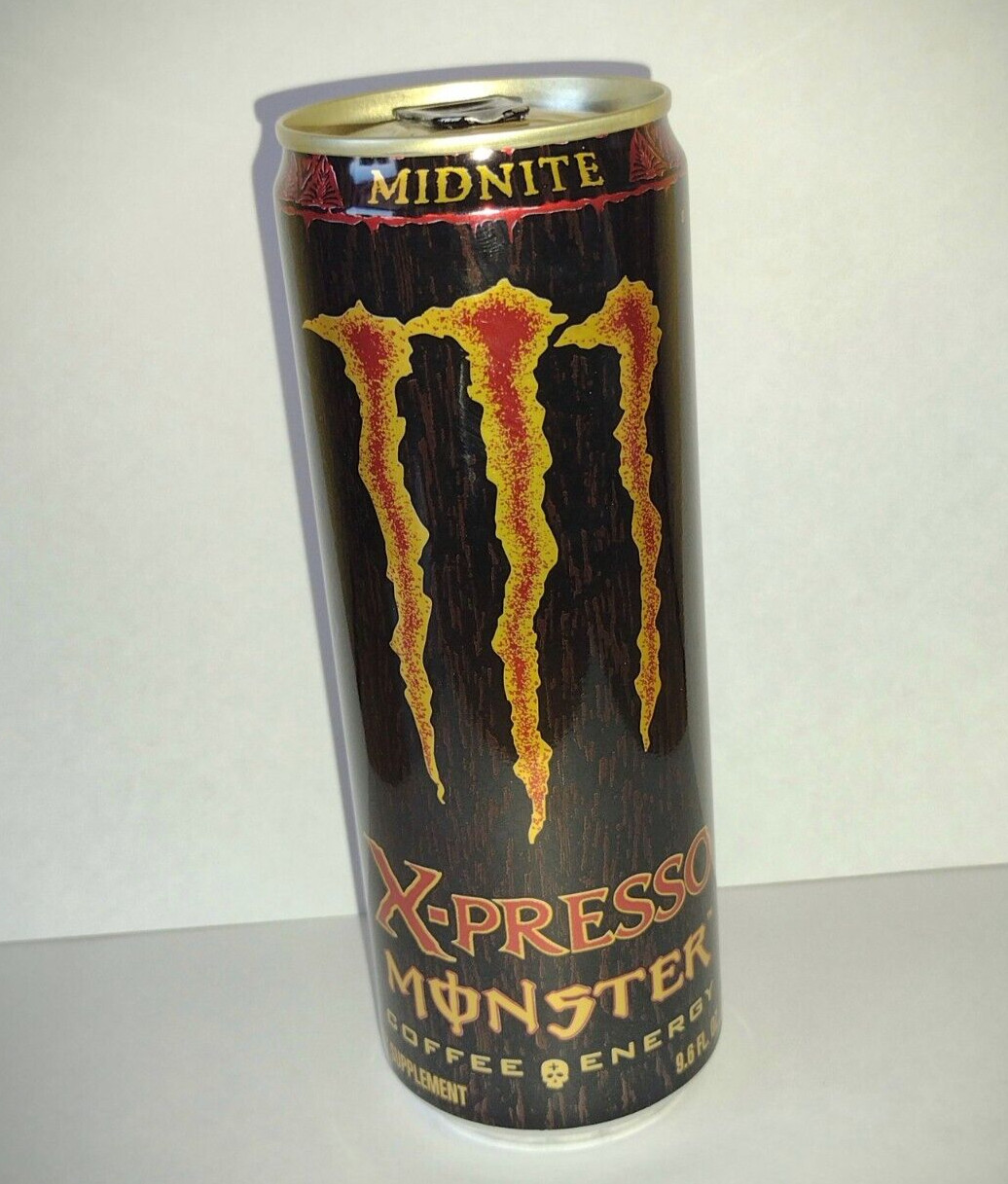 RARE! 2010 MONSTER ENERGY DRINK X-PRESSO MIDNITE! (1X) FULL 9.6oz Can