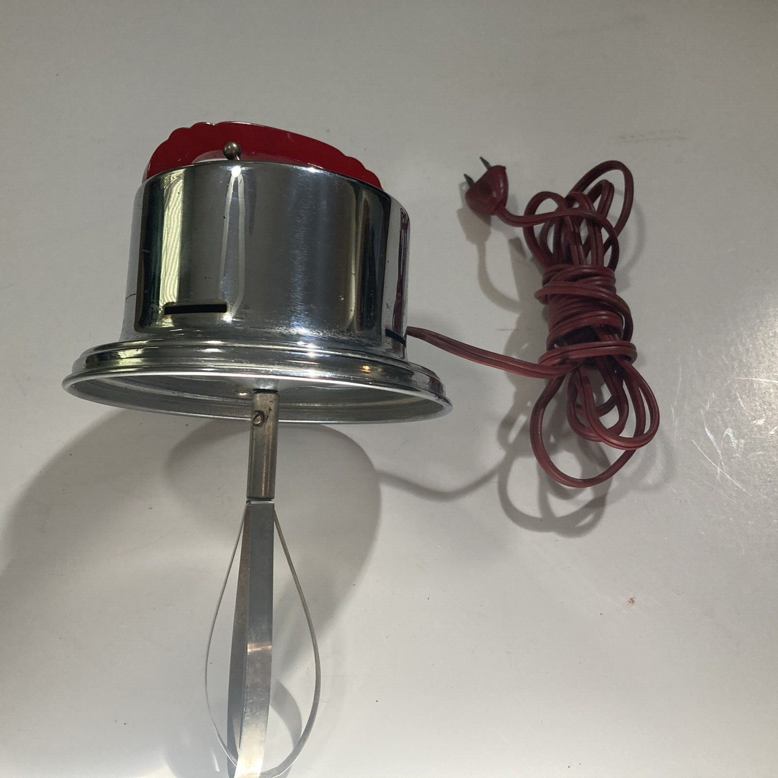 Vintage Electric Chrome Single Beater Hand Held Mixer