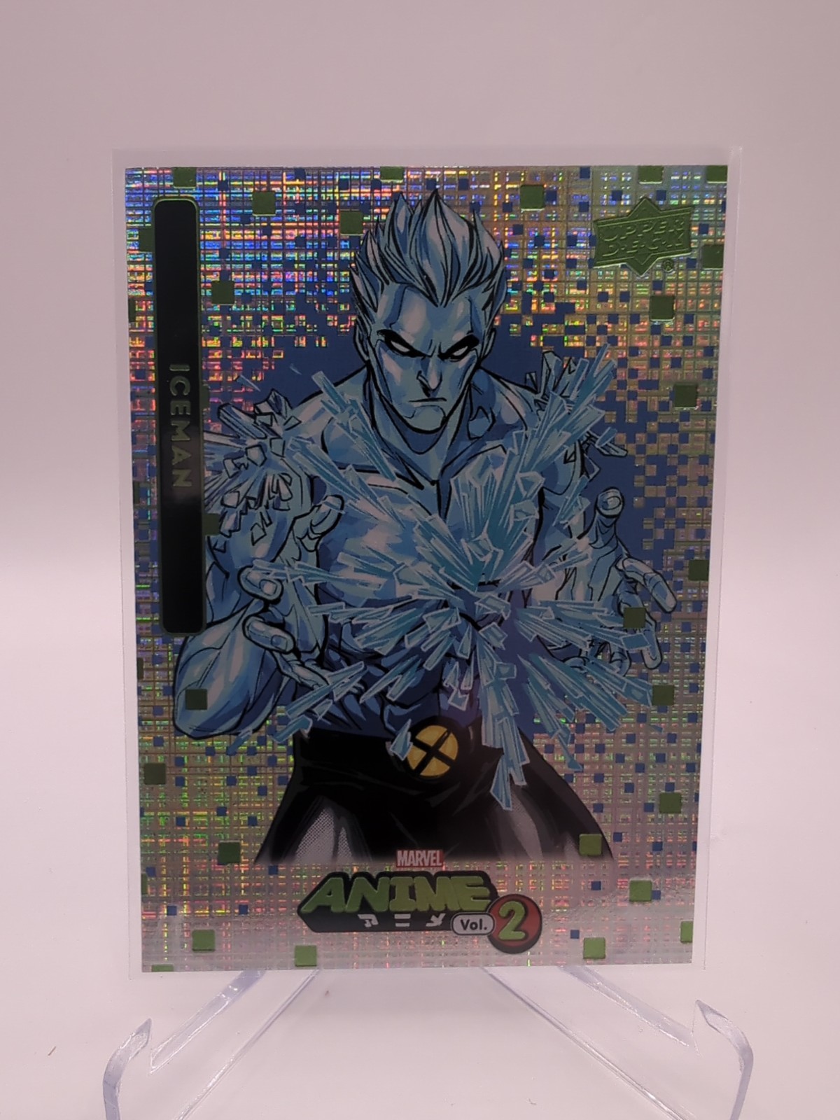 Iceman 2023 Upper Deck Marvel Anime Vol. 2 Thatched Foil #35