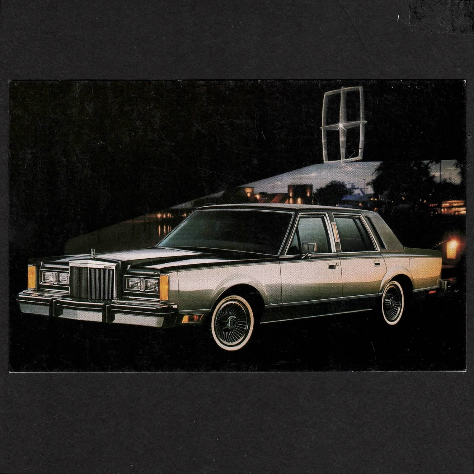 1983 Lincoln 4-Door Sedan: Original Dealer Promotional POSTCARD Unused VG+/Ex