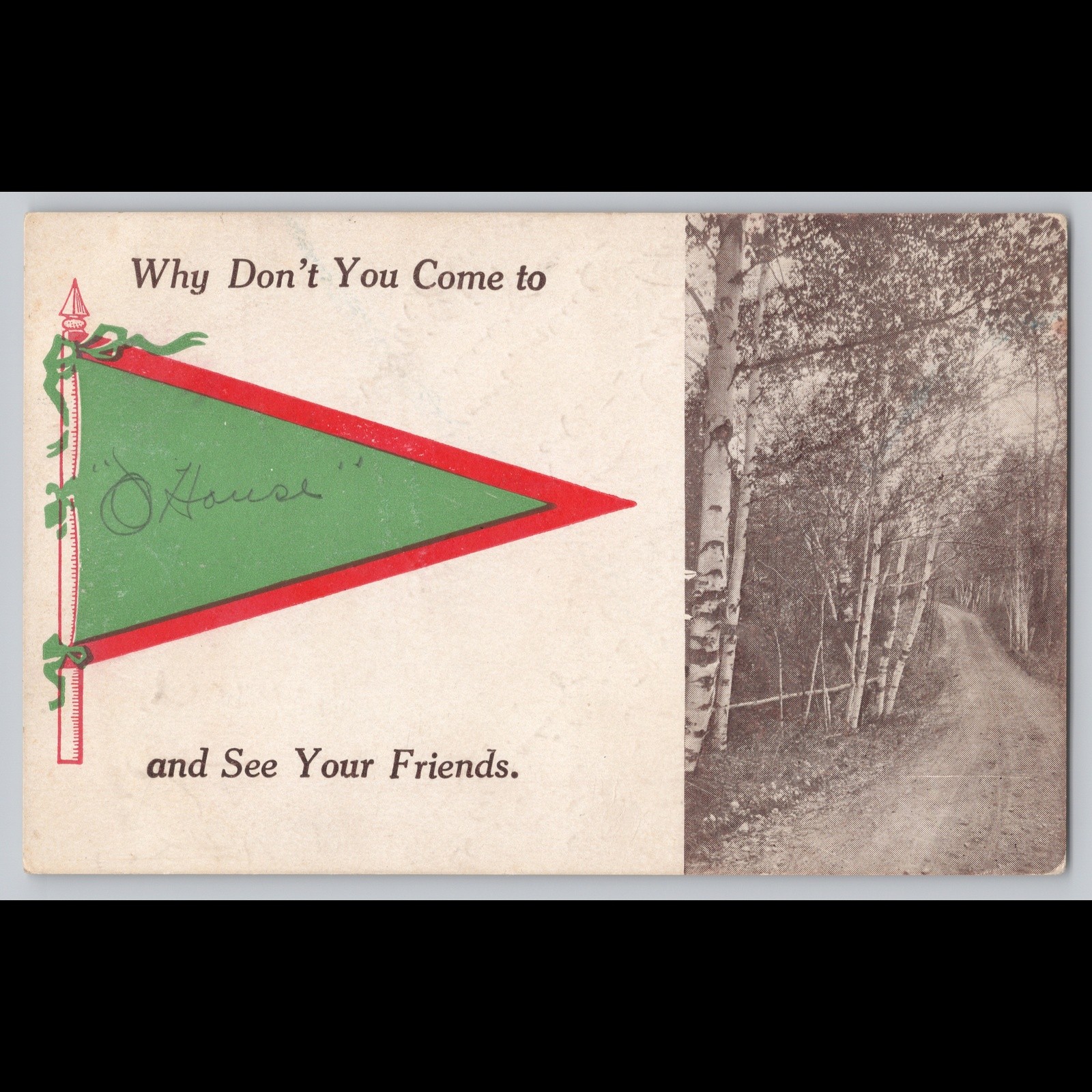 Postcard Why Don’t You Come to See Your Friends Littleton MO 1913