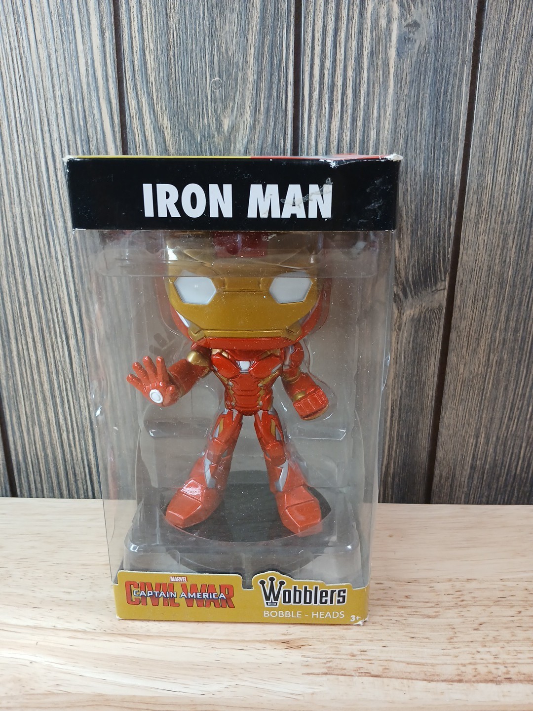 Funko Wobblers Marvel Iron Man Captian America Civil War Bobble Head