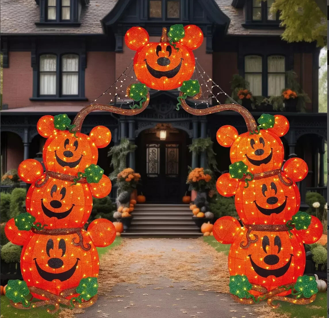 Disney Halloween Pumpkin Arch with LED Lights 9 Feet Rare Sold Out Costco