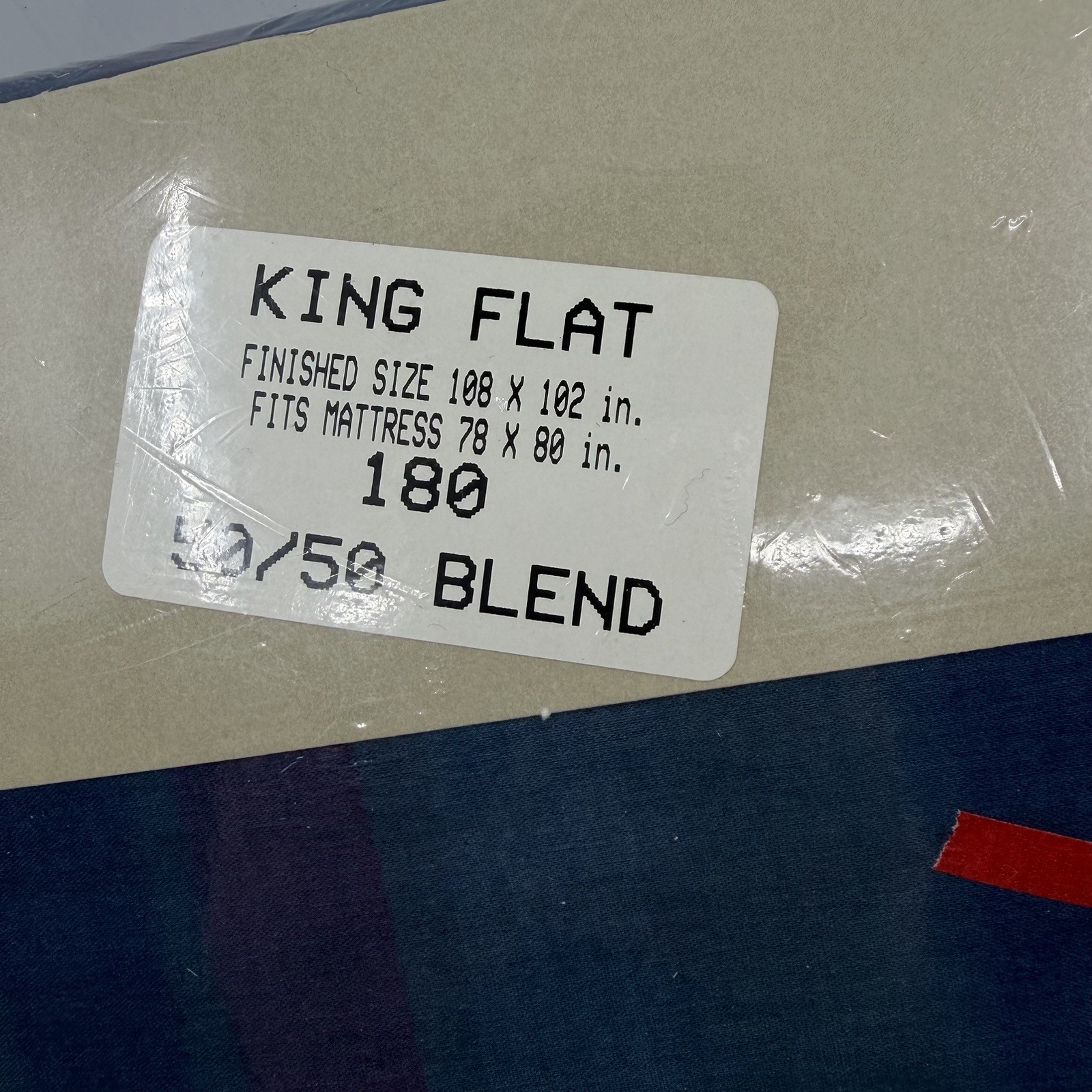 WestPoint Stevens Cotton/Polyester Blend No-iron Sheet King Flat USA Made, New