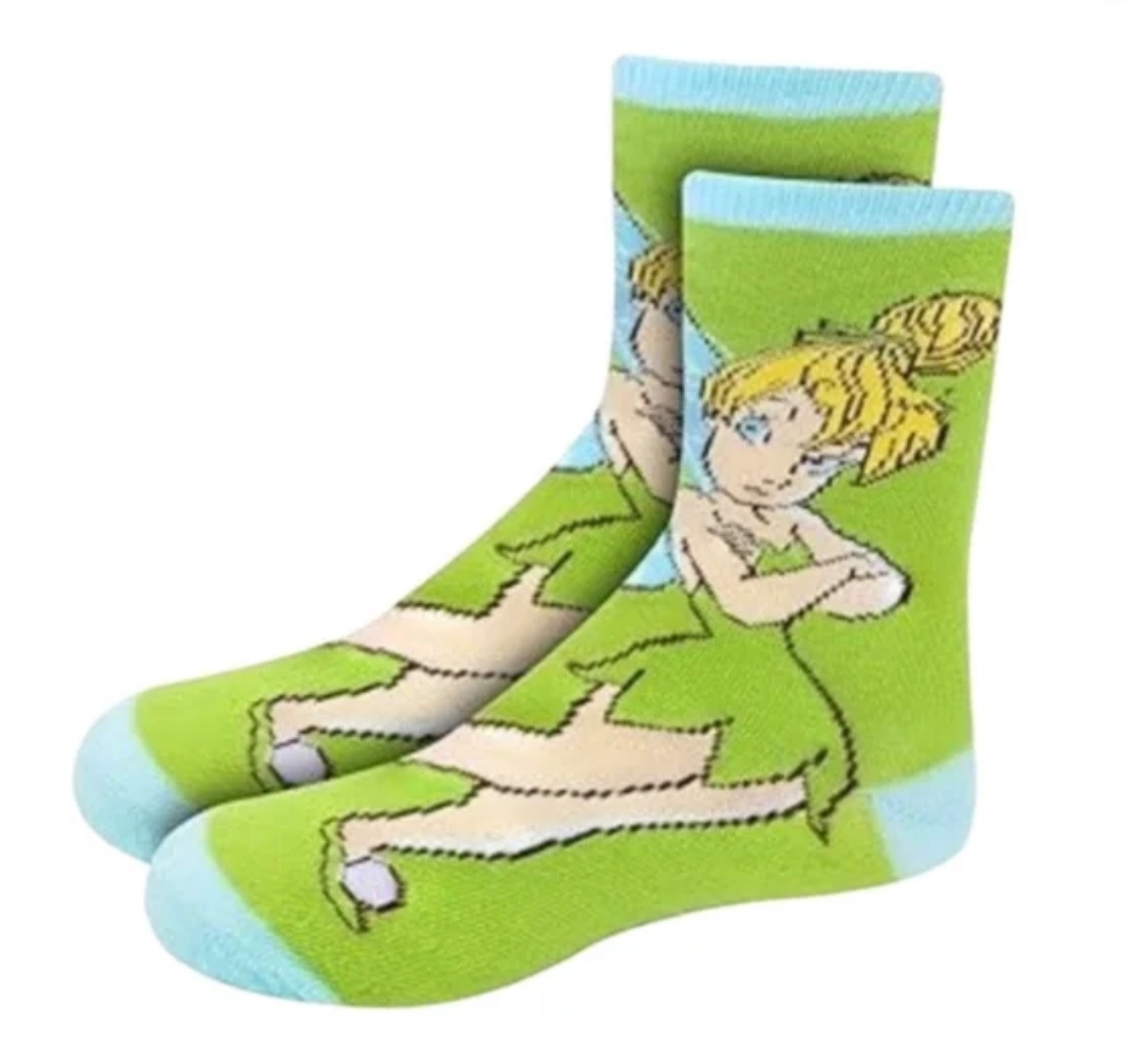 NWT Official Licensed Disney Tinkerbell Crew Socks Adult Size9-13 Tinker Bell🧚