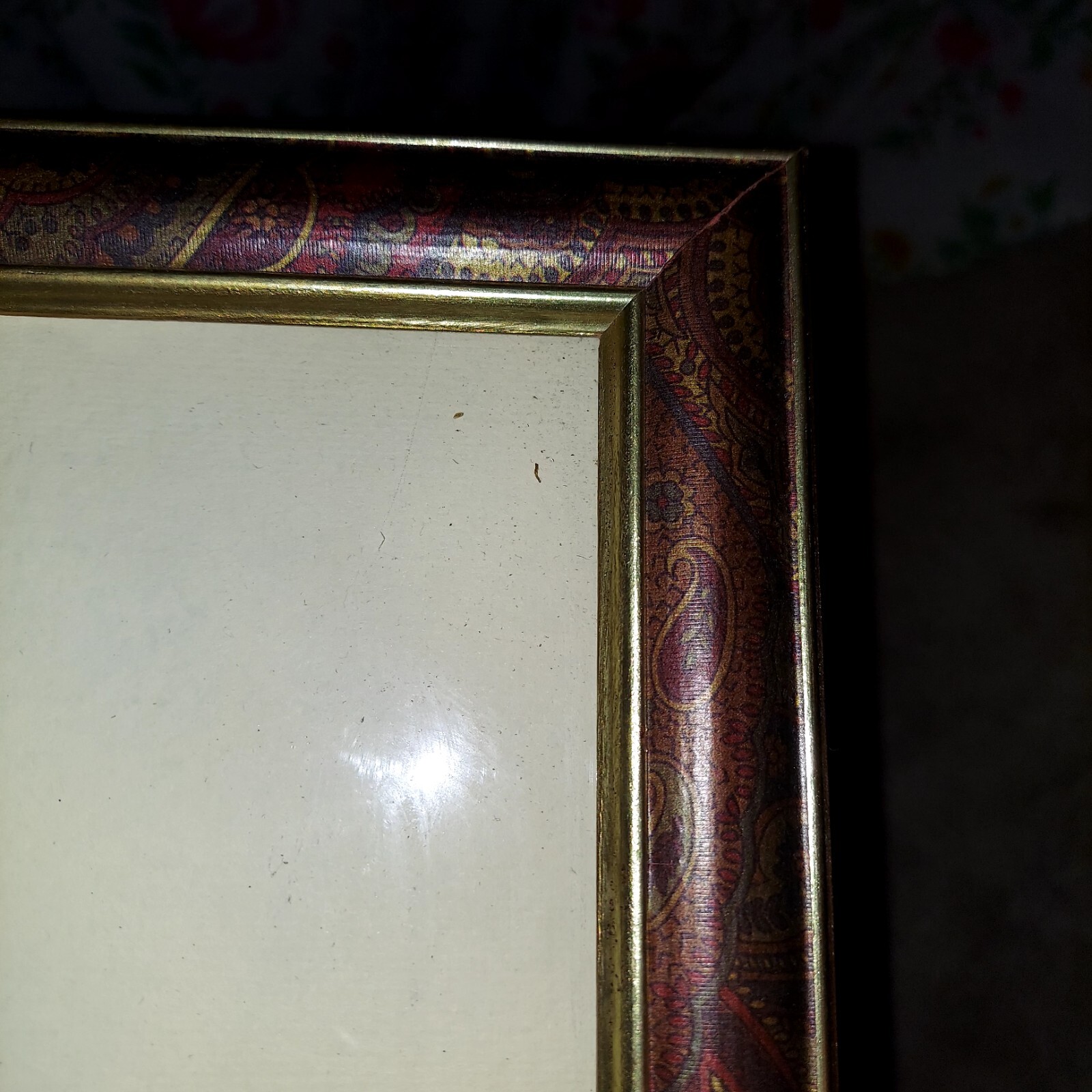 Wood Frame Paisley Br/Gold/Reds 8″x10″ Trimmed – The Renaissance Collection -USA