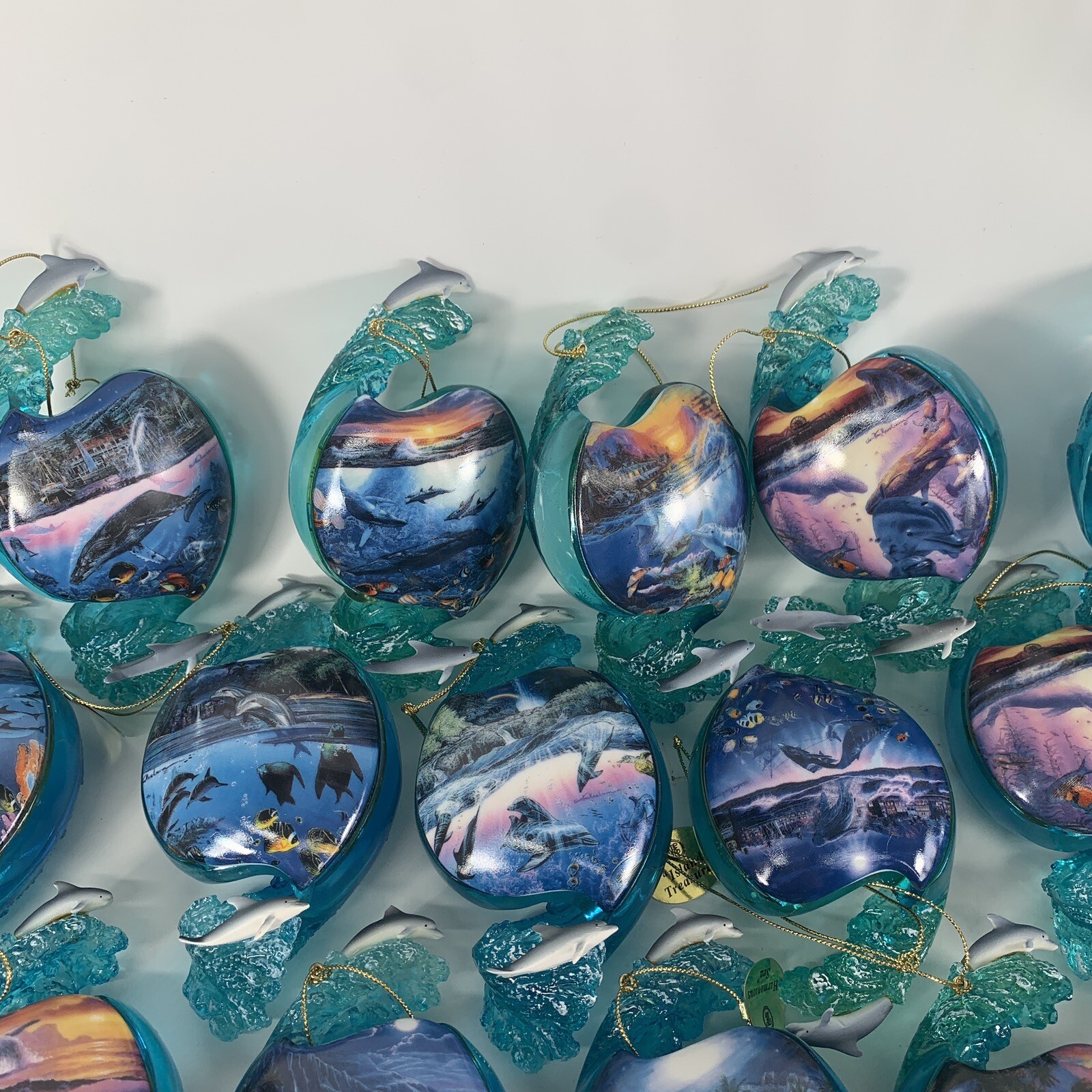 Bradford Exchange Above & Below Dolphin Ornament Lot of 44 Christian Lassen