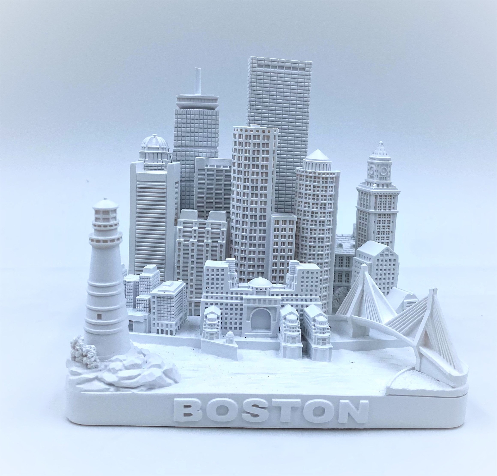 Boston Skyline Model Matte White 4.5 In