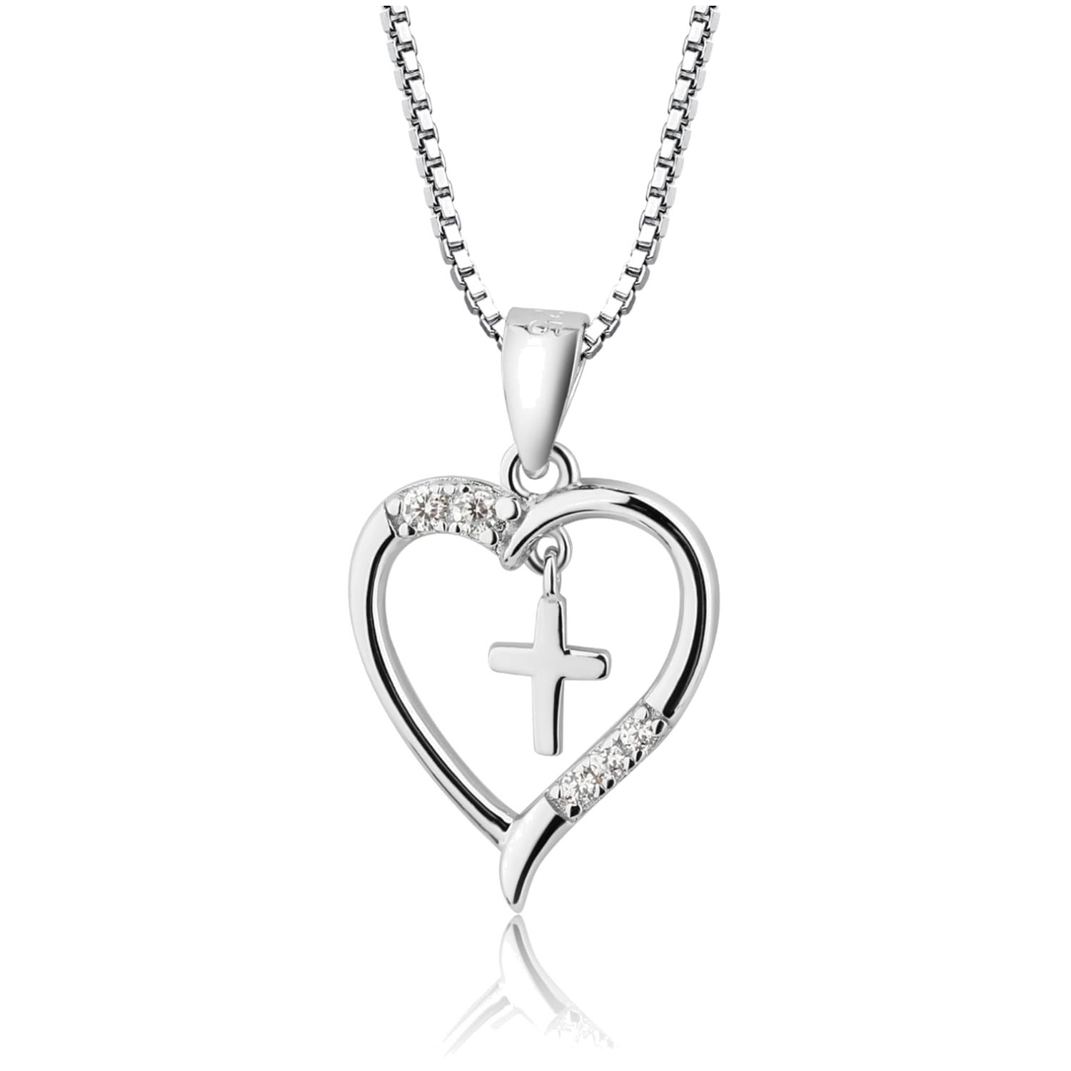Sterling Silver First Communion Necklace for Girls