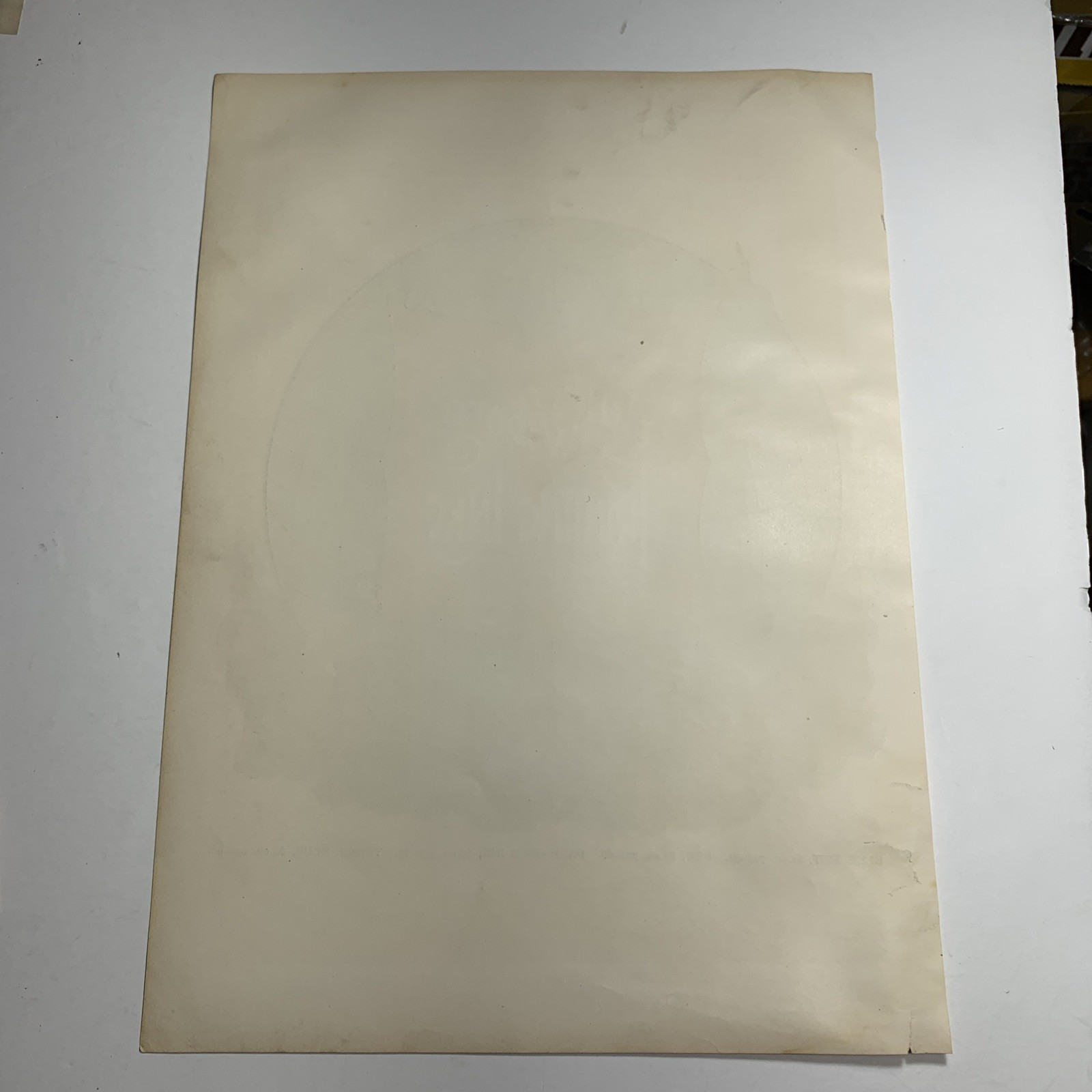 RARE Ault Wiborg Litho Printing INK Poster Sign Original Art Elves On Globe