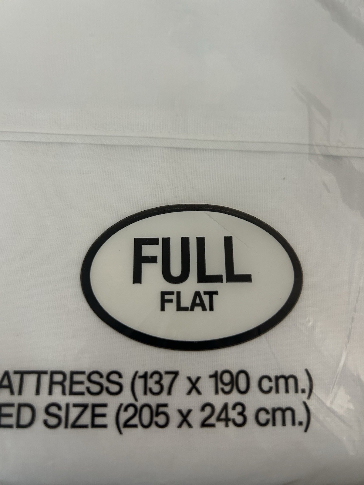 VTG Tastemaker By Stevens Full Size Flat Sheet White NOS Sealed Easy Care 54×75″
