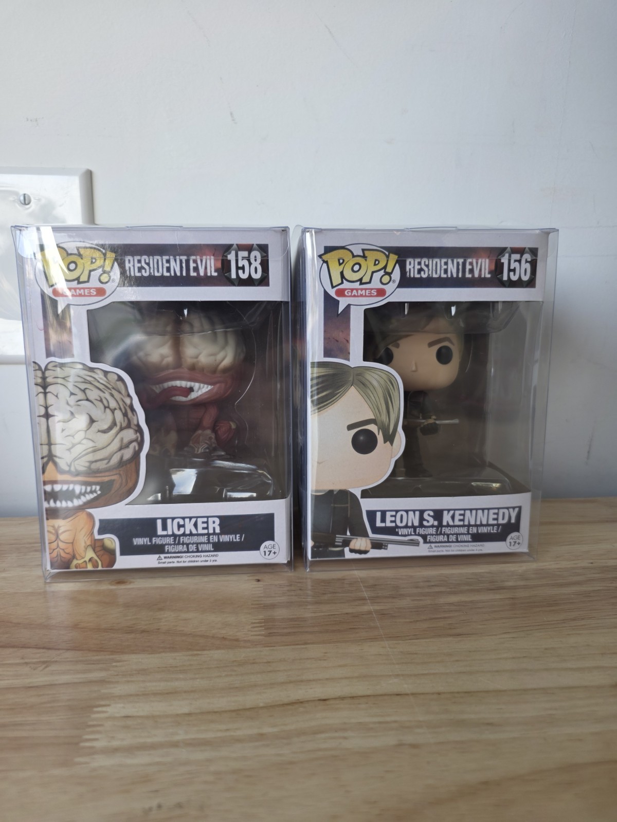 Funko Pop! Lot Games Resident Evil Leon S. Kennedy #156 Licker #158 Vinyl Figure
