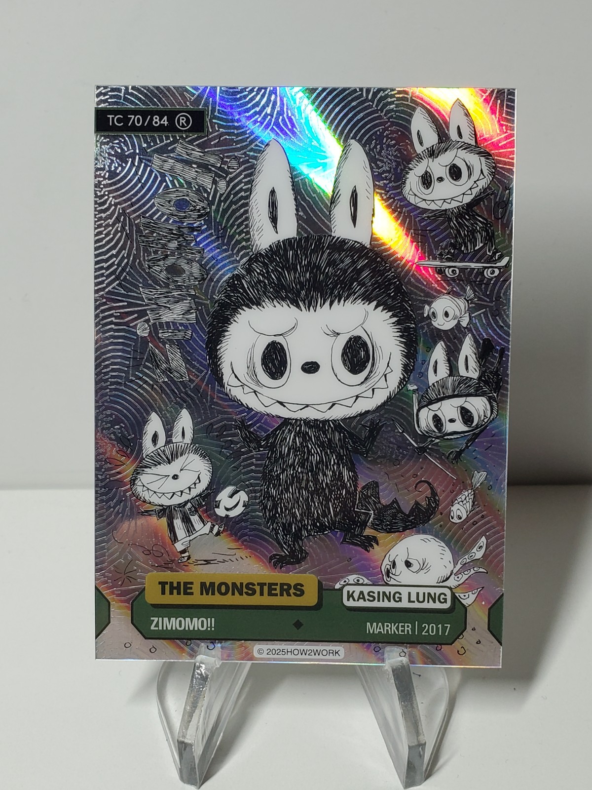 🔥RARE HOLO 2025 How2Work THE MONSTERS S3 “ZIMOMO” 70/84 R Labubu Kasing Lung v2