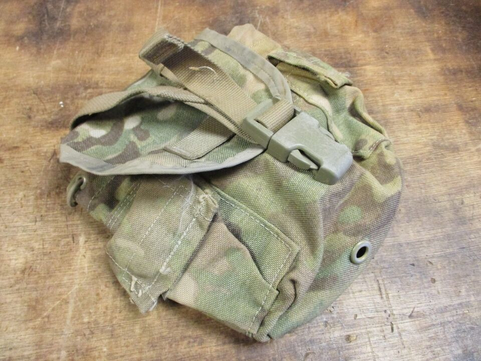 DAMAGED – Army 1 QT General Purpose Canteen Pouch Molle II Multicam OCP Woodland