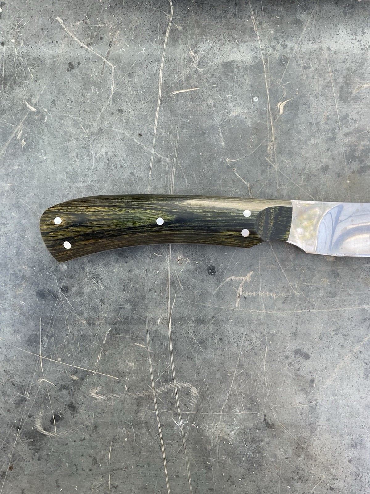 Dunn Custom Handmade Fixed Blade Hunter Skinner Knife w/ Leather Sheath