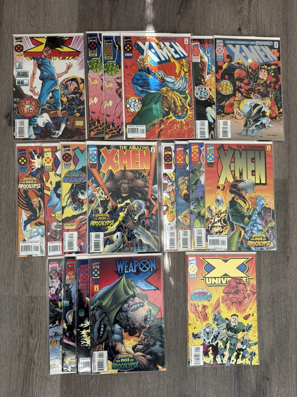 X-Men Age of Apocalypse mixed Lot set 1995 X-Men Event. /Legion Quest