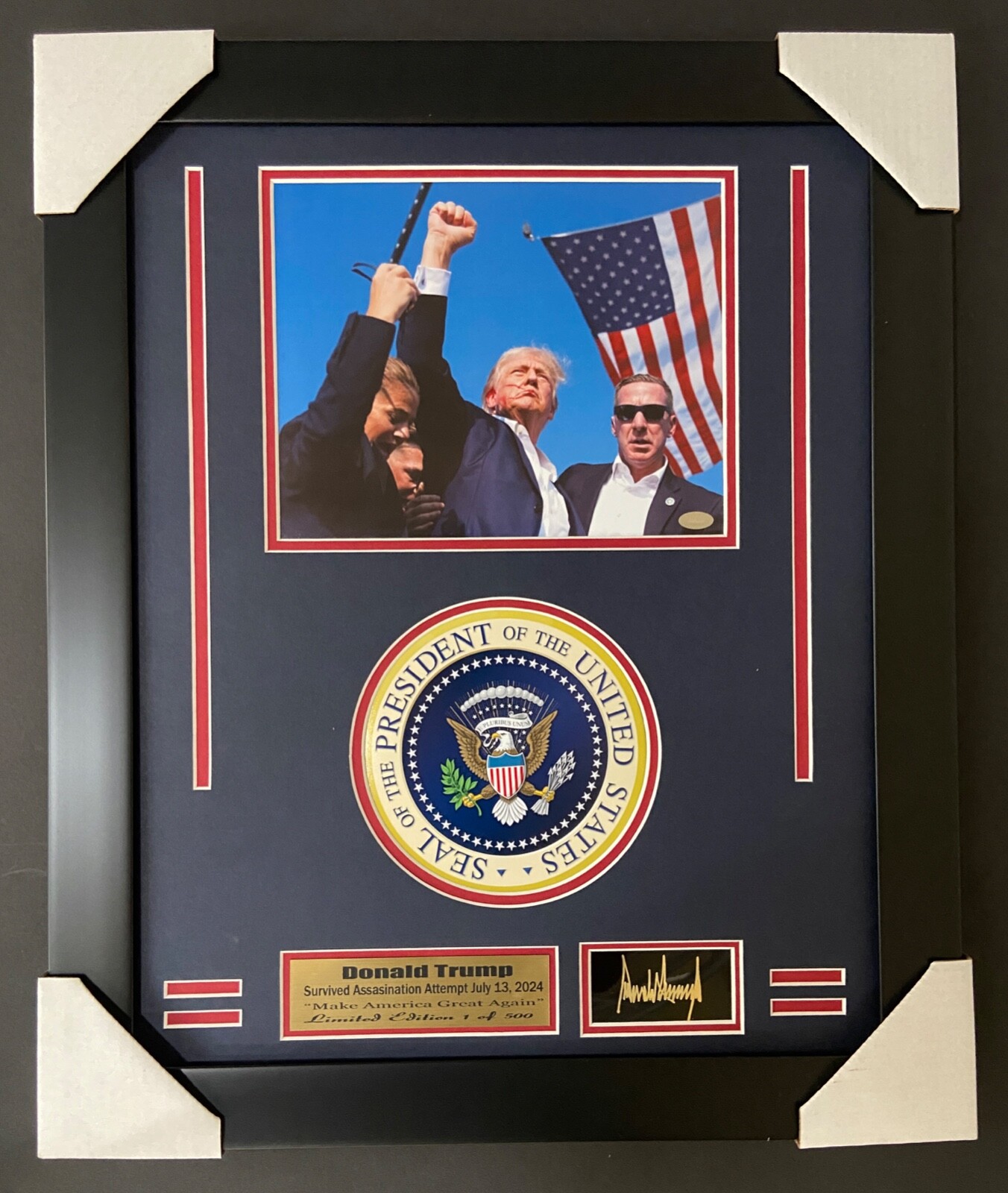 Donald Trump Engraved Signature Assassination Attempt Survival – Limited Edition