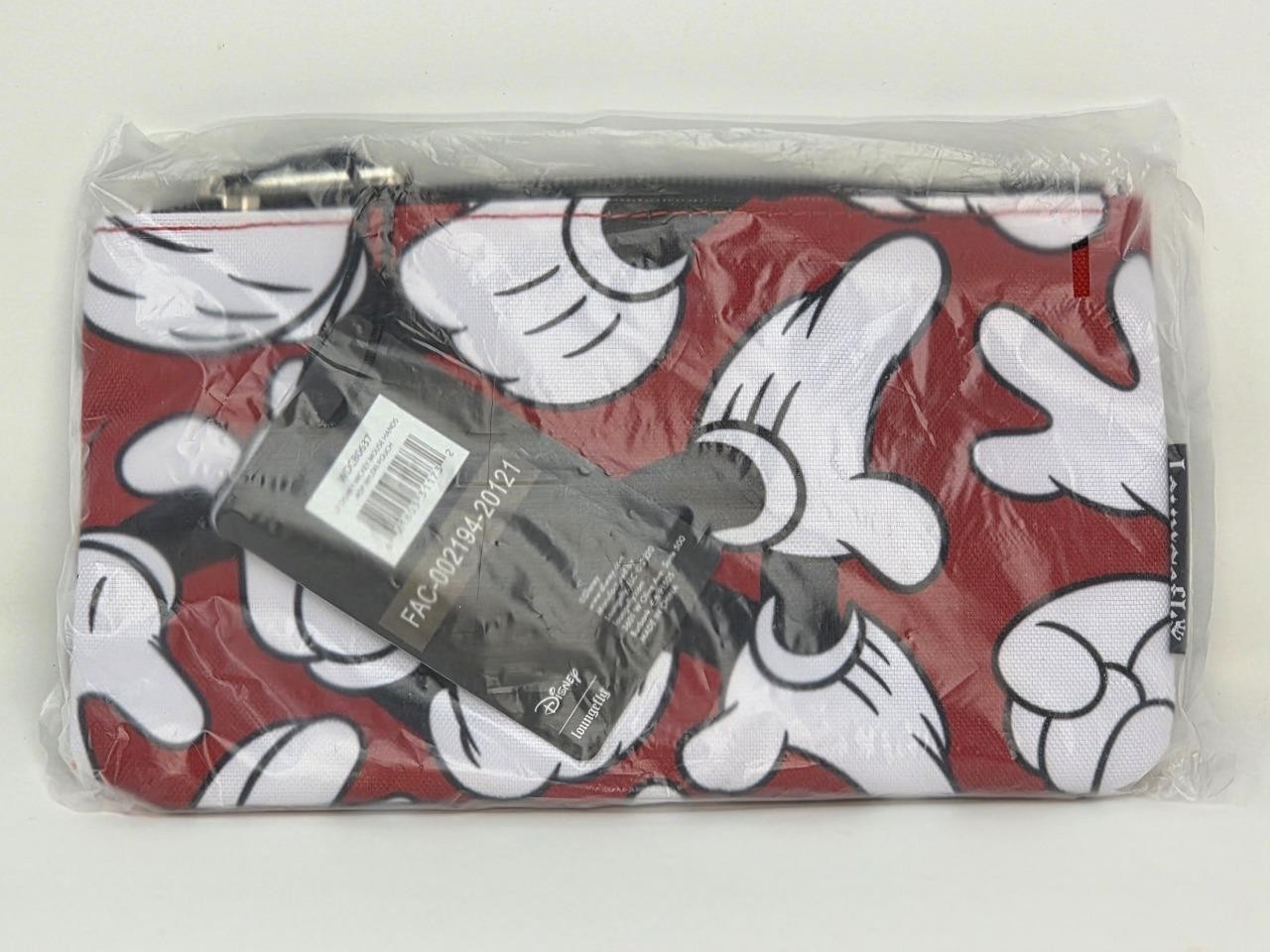 NIP NWT DISNEY LOUNGEFLY MICKEY MOUSE HANDS NYLON POUCH~PLACEMENT WILL VARY