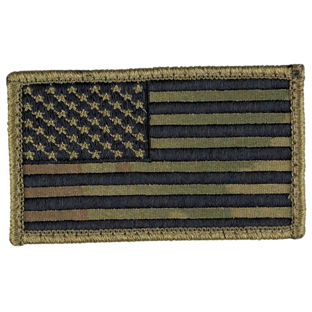 American Flag Patch – OCP Pattern Background – Hook Fastener Tactical Patch