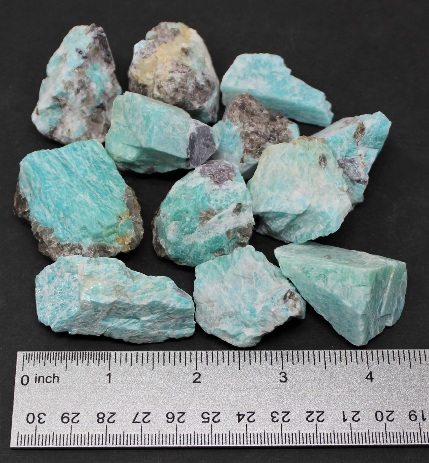 1 lb Lot Bulk Natural Rough Amazonite Crystal Healing Raw (16 oz)