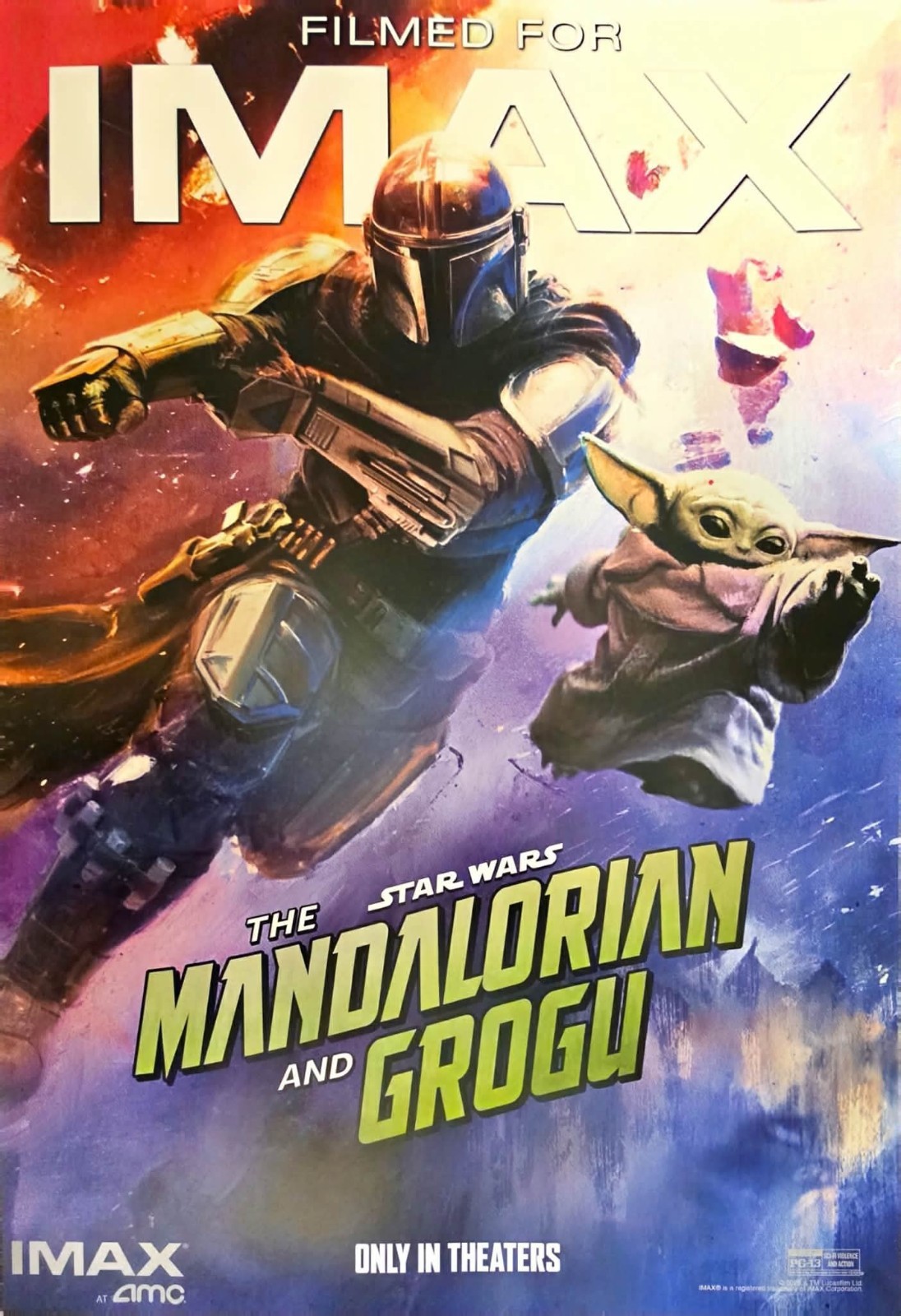 ​Star Wars Mandalorian Grogu IMAX Special Event Exclusive Poster Print 13×19 AMC