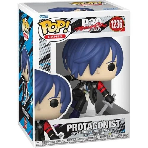 Funko POP Persona 30th Anniversary P30 Male Protagonist Figure 1236 + Protector