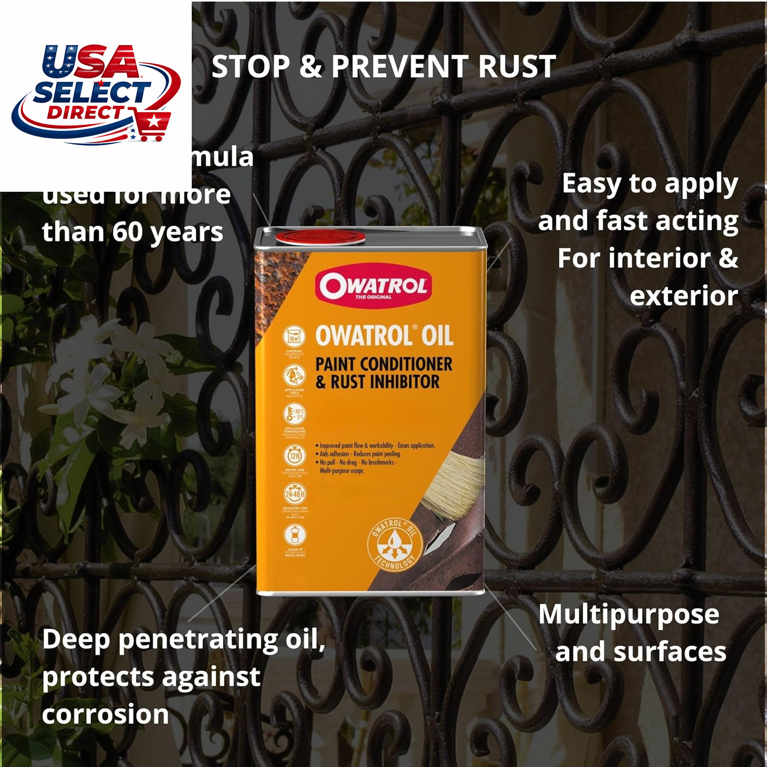Oil Rust Inhibitor & Paint Conditioner 34 Oz – Prevents Corrosion