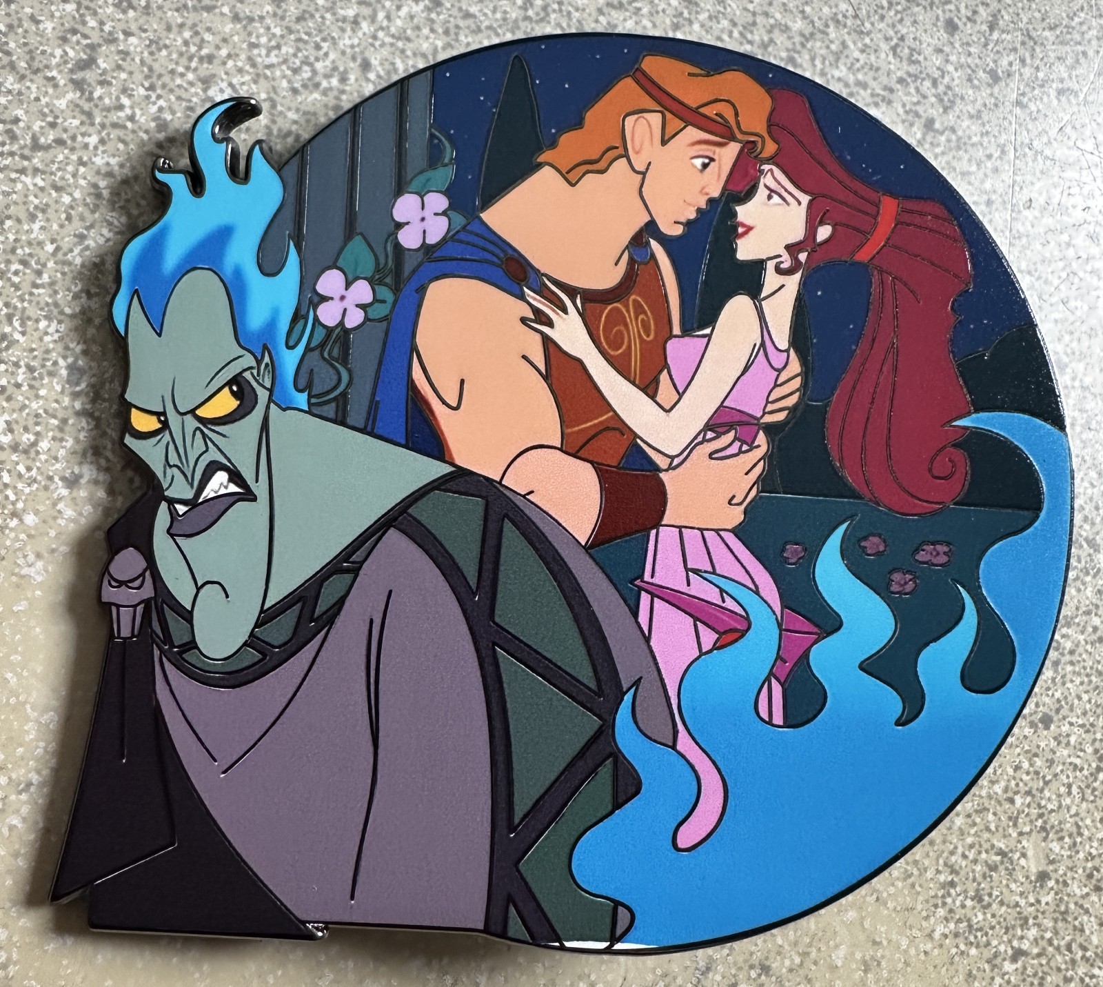 PIN HERCULES MEGARA HADES 3″ JUMBO FANTASY NEW MEG