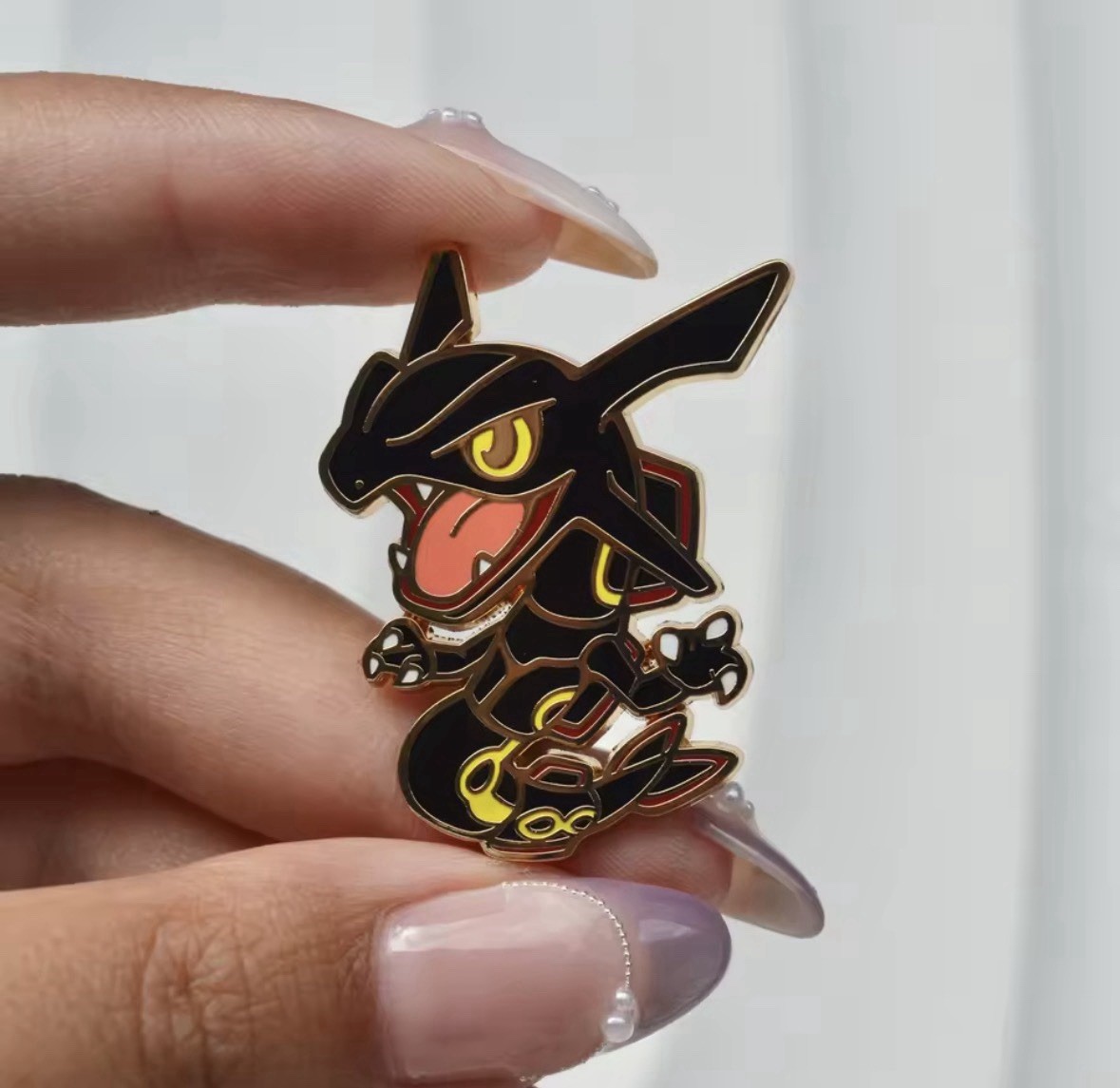 Pokemon Shiny Rayquaza Metal Enamel Lapel Pin Brooch Backpack Unbranded