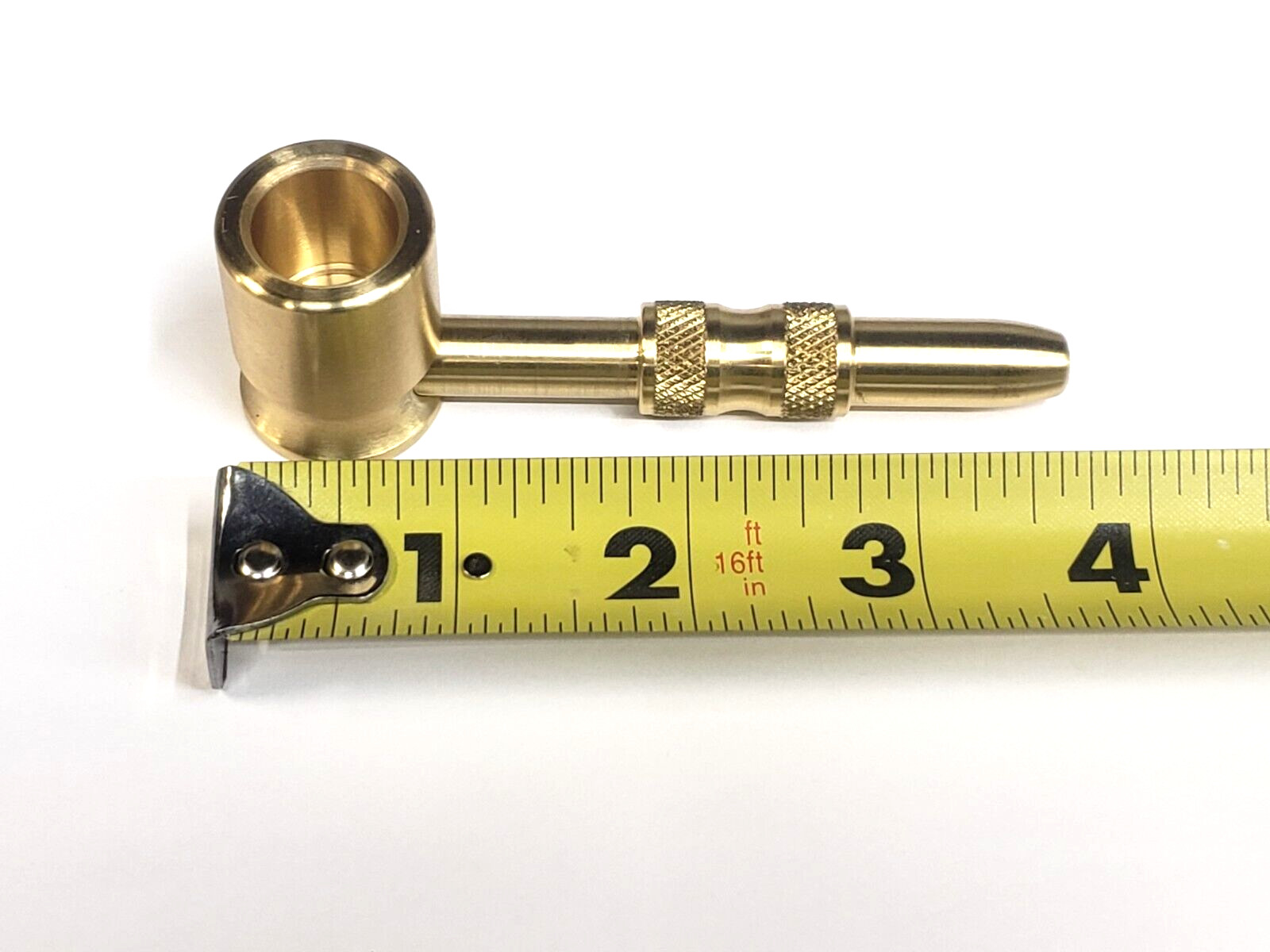 LARGE SOLID BRASS TOBACCO SMOKING PIPE MADE IN USA ! LARGE BOWL. FREE SHIPPING