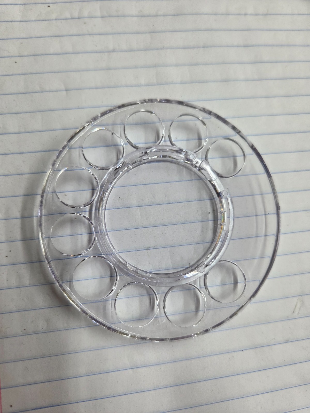 Vintage 1950’s Phone Clear Plastic Rotary Dial Finger Wheel – Raised center