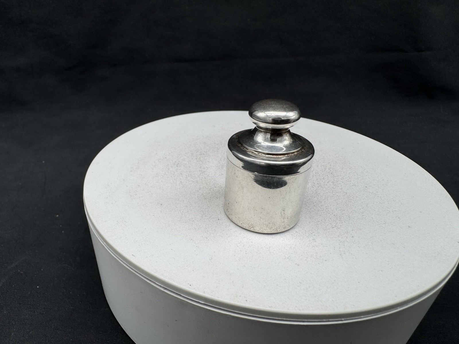 Vintage Sterling Silver Pill Trinket Box