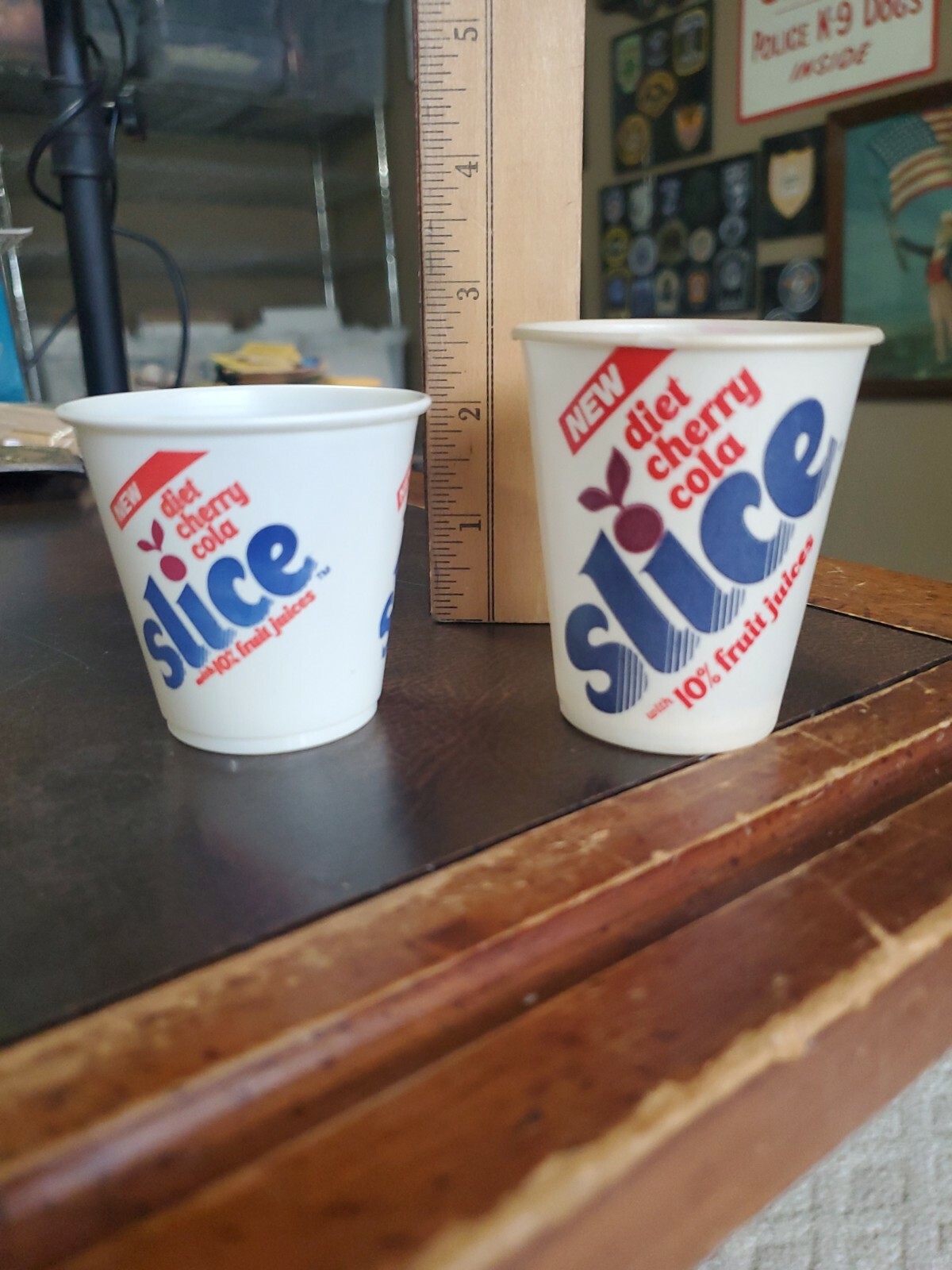 Vintage 2pc. Diet Cherry Slice Cola Soda Sample Cups