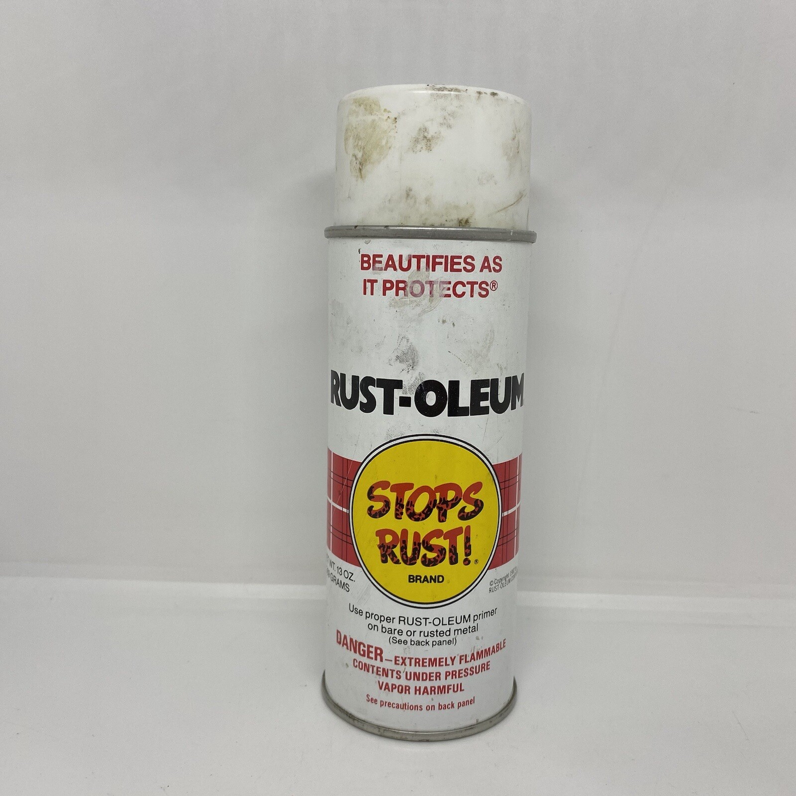Vintage 1982 RUST-OLEUM Gloss White – 7792 spray paint can Rustoleum