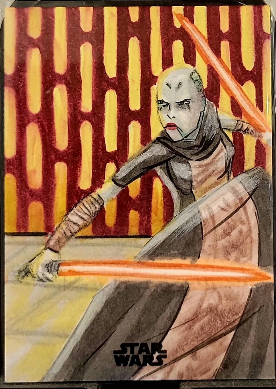 Topps Star Wars chrome Asajj Ventress Sketch Autograph Card Emre Varligas 1/1