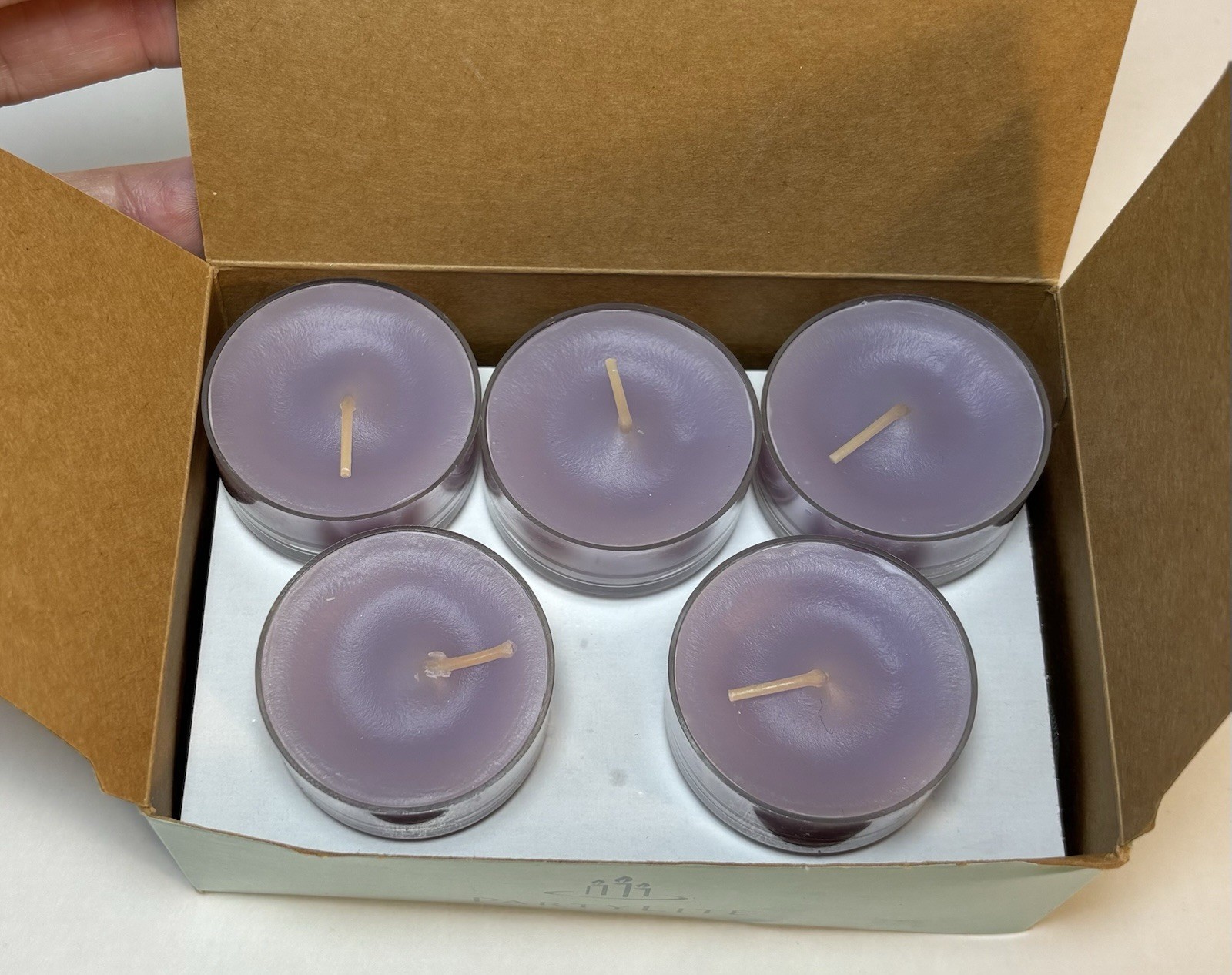 Partylite Tranquility Candle Holder Gift Set w/ 18 Tealight Lavender Candles