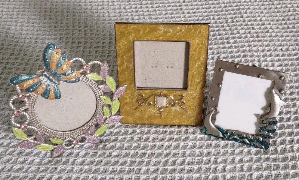 Three Small Free Standing Beautiful Picture Frames