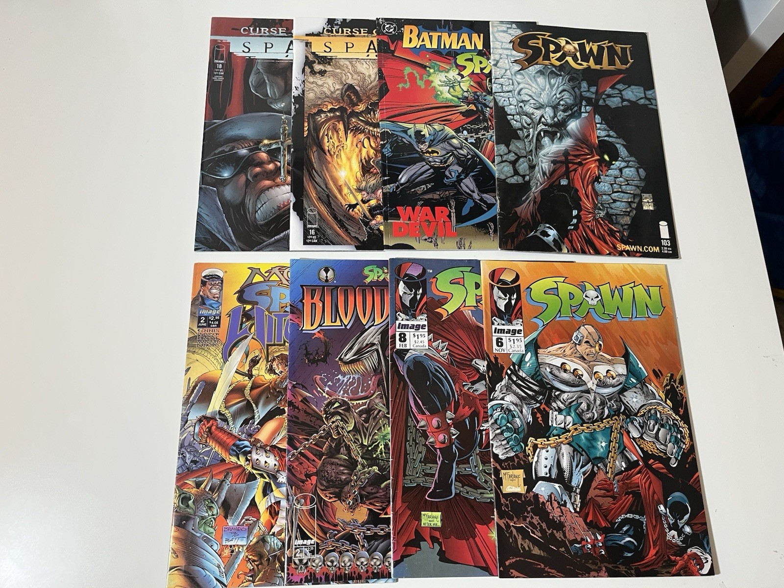Spawn Comic Lot of 8- Low Grade, Rare Issues, Batman, Turner, First Appearances