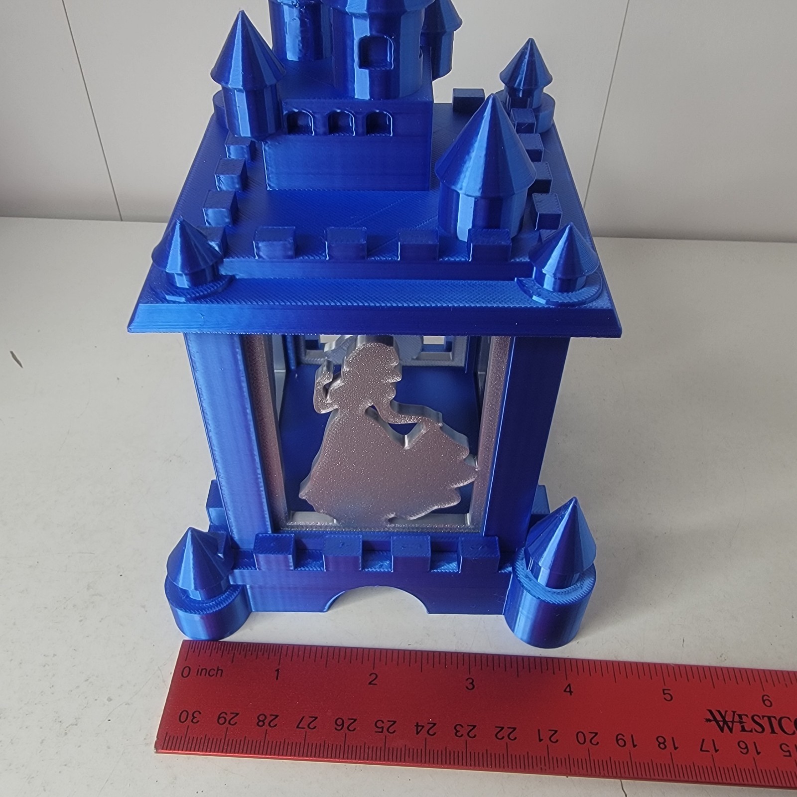 3D Printed Castle Lantern With Disney Characters Tea Light Up Display Decoration