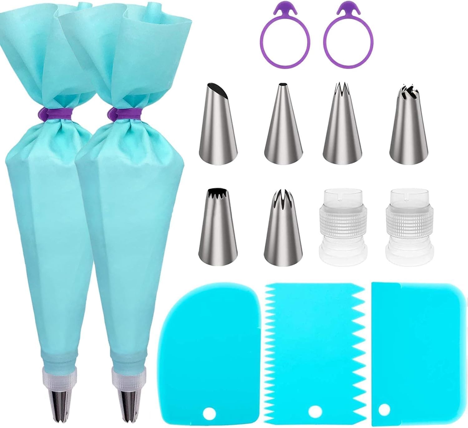Piping Bags and Tips Set Cake Decorating Kit for Baking Frosting
