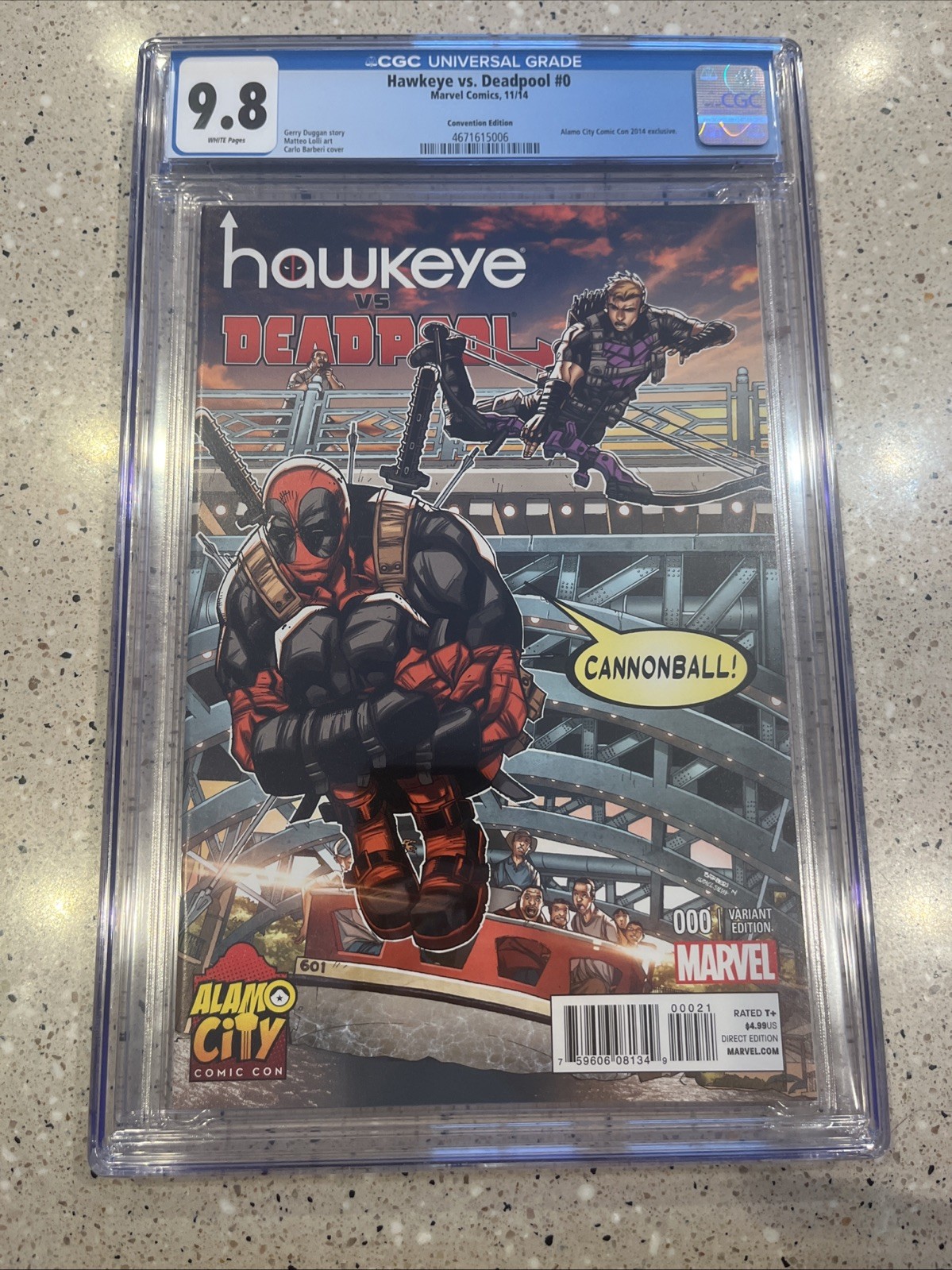Hawkeye vs. Deadpool #0 CGC 9.8 NM/M Alamo City Comic Con 2014 Spider-Gwen
