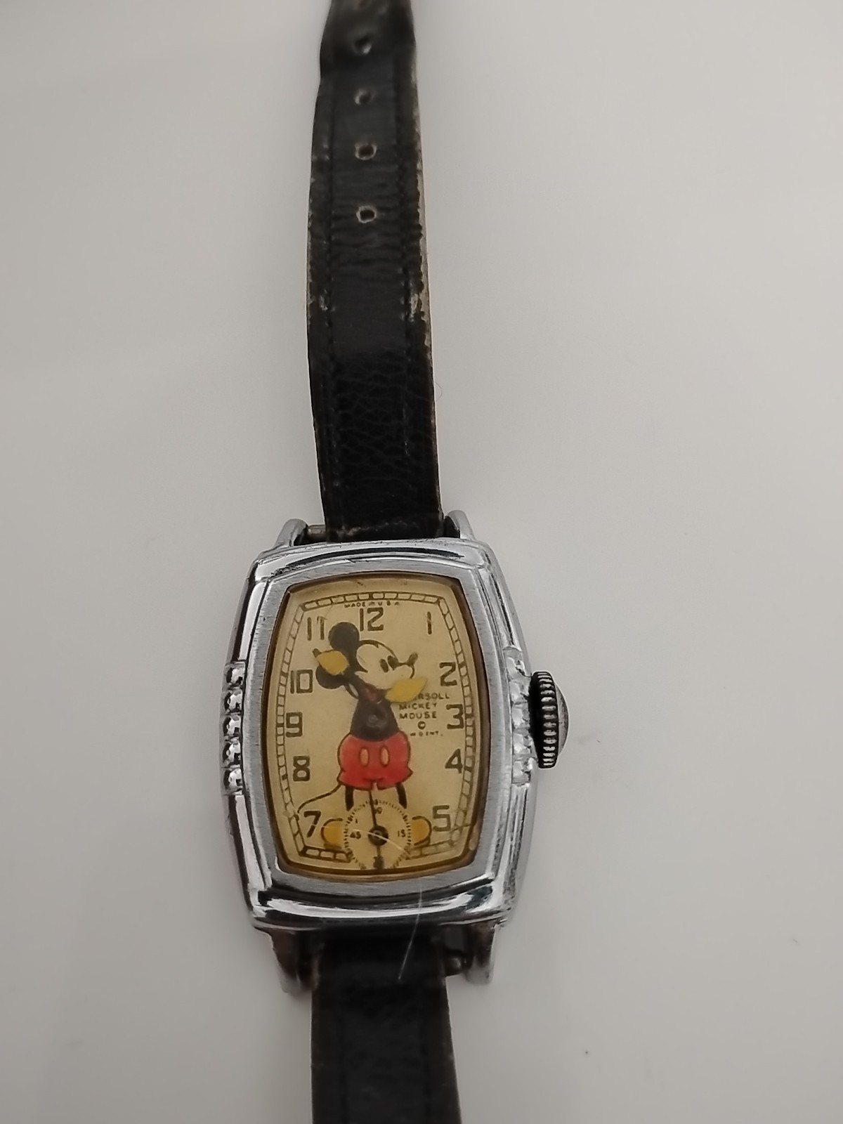 Mickey Mouse Ingersoll Watch Vintage 1930s RARE Doesn’t Wind Parts Repair only!