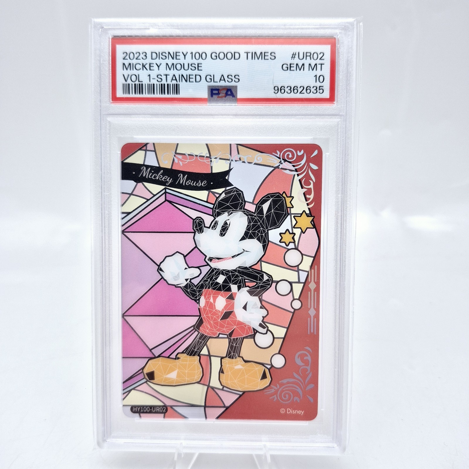2023 Card Fun Disney 100 Mickey Mouse #UR02 PSA 10 Stained Glass