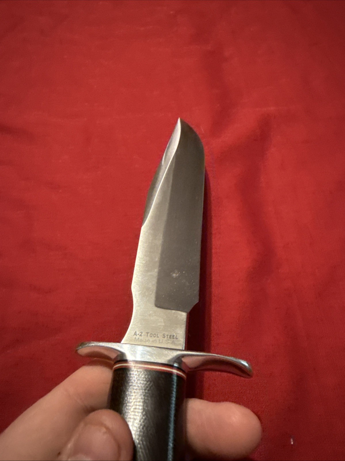 Blackjack Classic Model 7 Fixed Knife 7″ A-2 Tool Steel Blade Micarta Handle