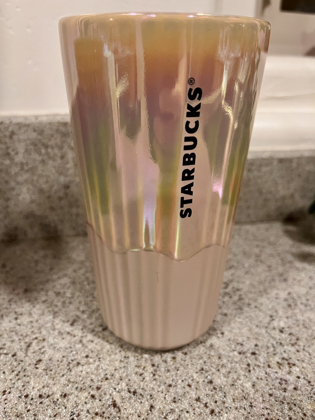 STARBUCKS CERAMIC TUMBLER 12oz. GLACIER IRIDESCENT SOLD OUT RARE New