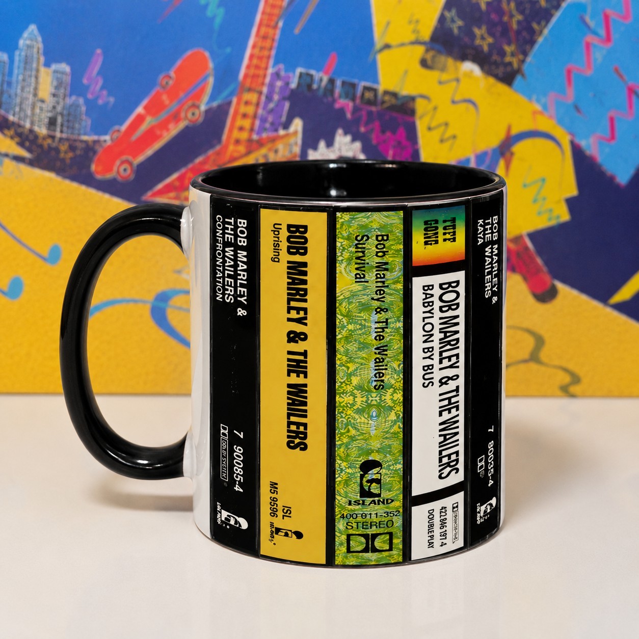 Bob Marley Coffe Mug 11oz Cassette Stack Albums