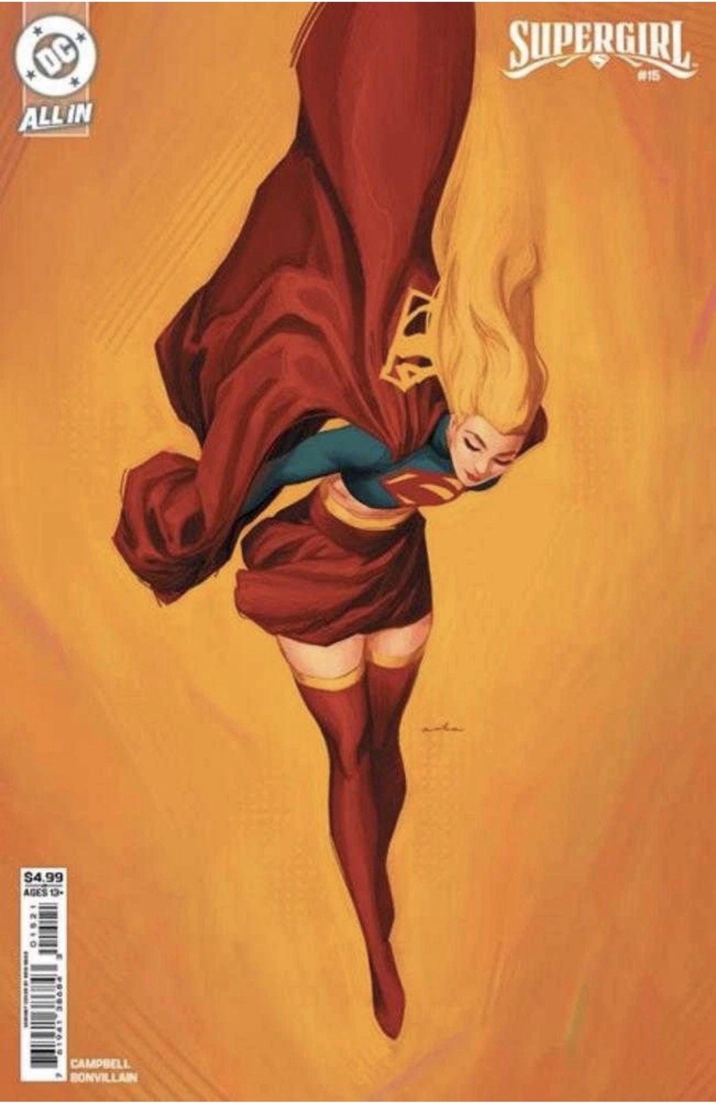 Supergirl #15 Cover B Kris Anka Card Stock Variant (The Reign Of The Superboys)